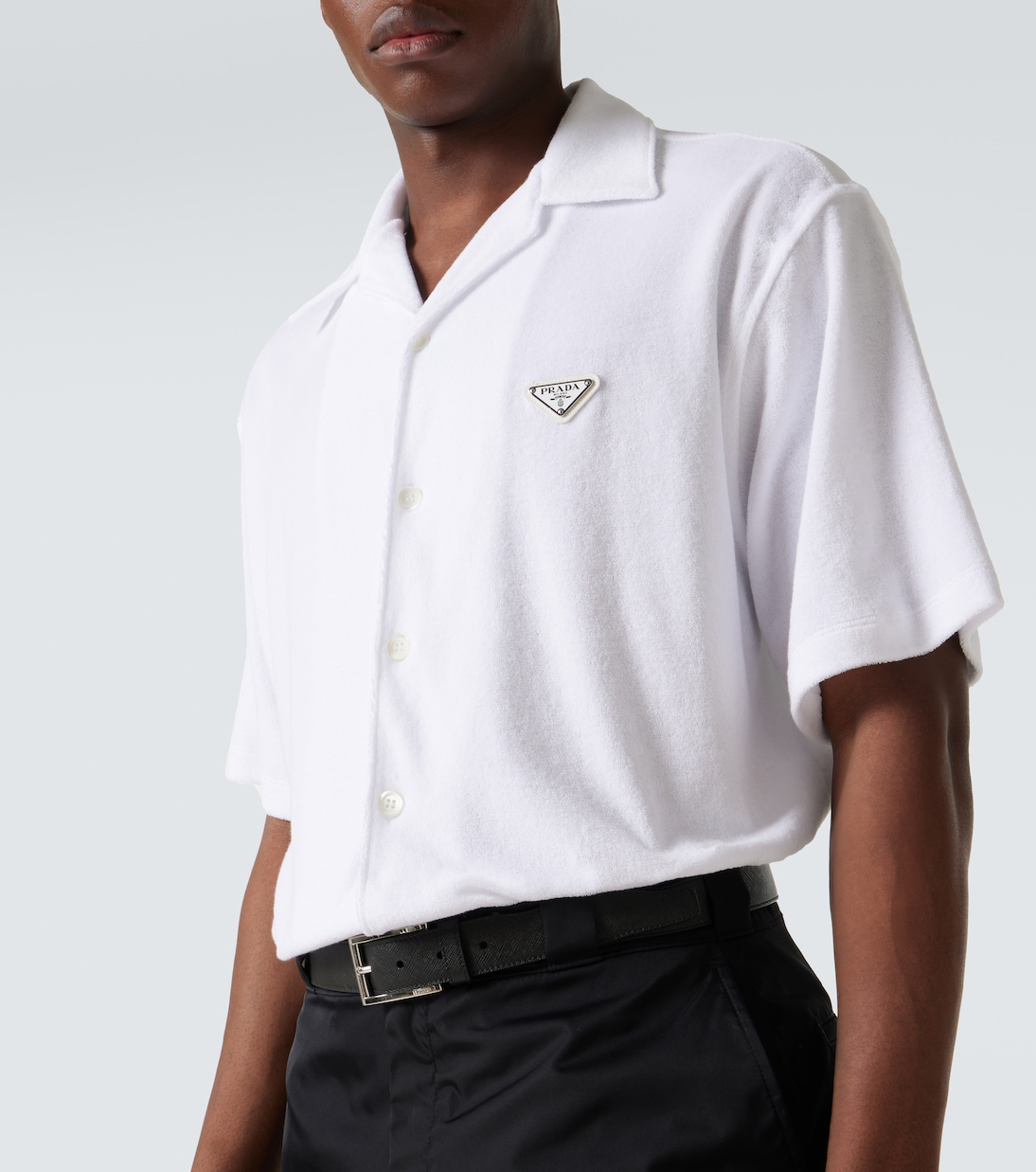 Camicia bowling in spugna di cotone | Prada