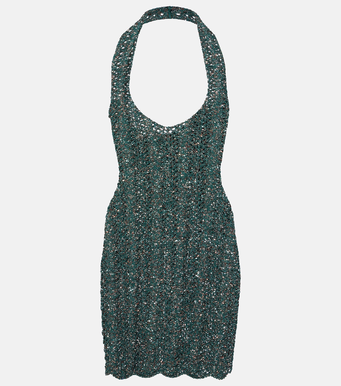 Abito corto in mesh con paillettes | Saint Laurent