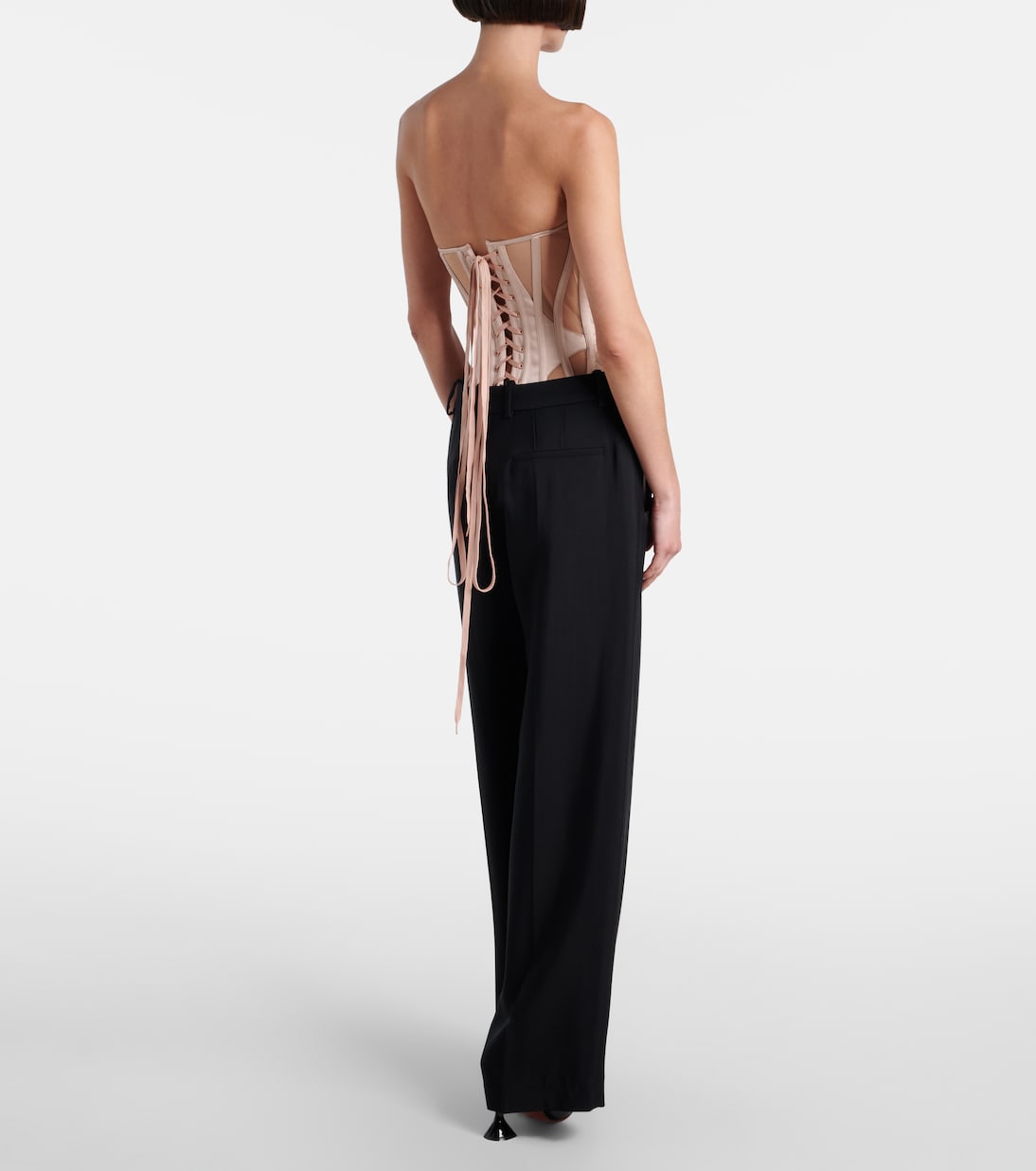 Body corsé de malla | Mugler