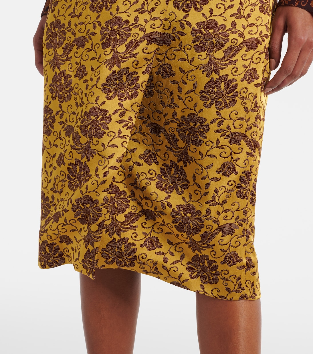 Jupe midi à fleurs | Dries Van Noten