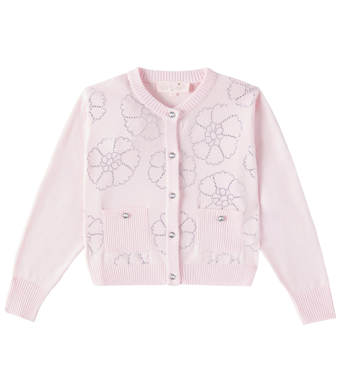 Cardigan aus Baumwolle mit Kristallen | Tutu Du Monde