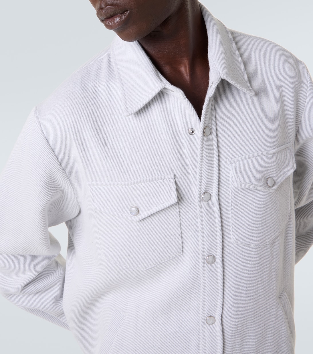 Chaqueta Explorer de denim de cachemir y algodón | God's True Cashmere