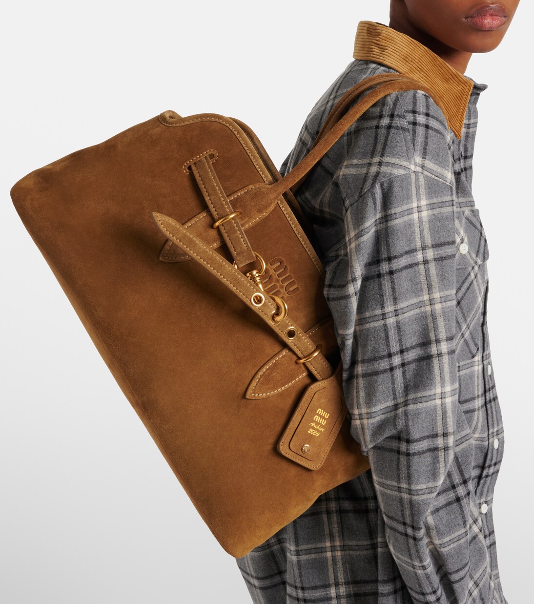 Adventure suede tote bag | Miu Miu