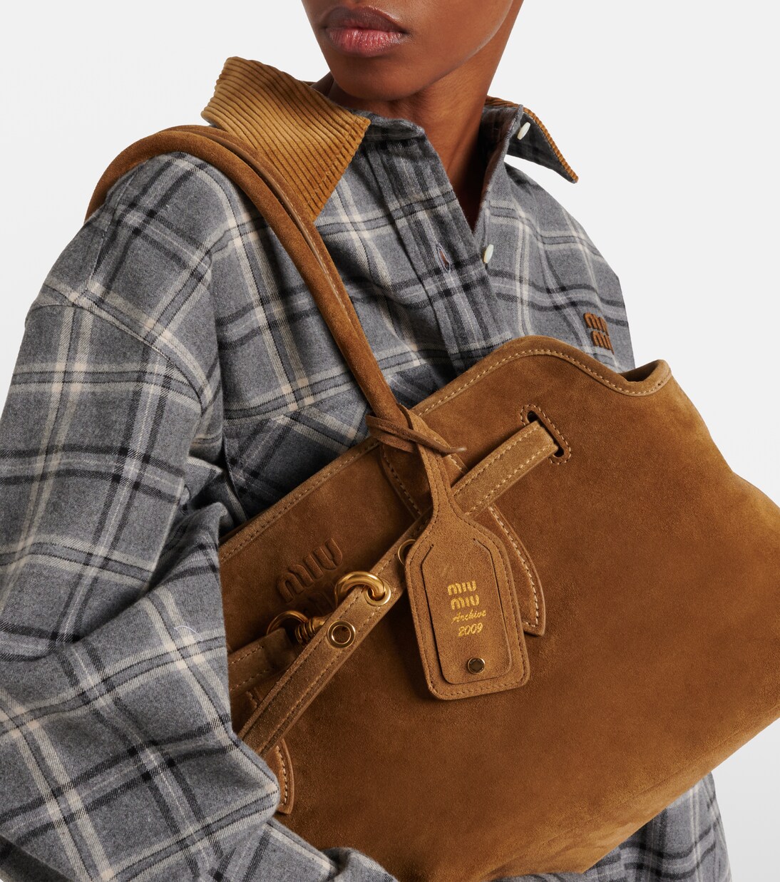 Adventure suede tote bag | Miu Miu