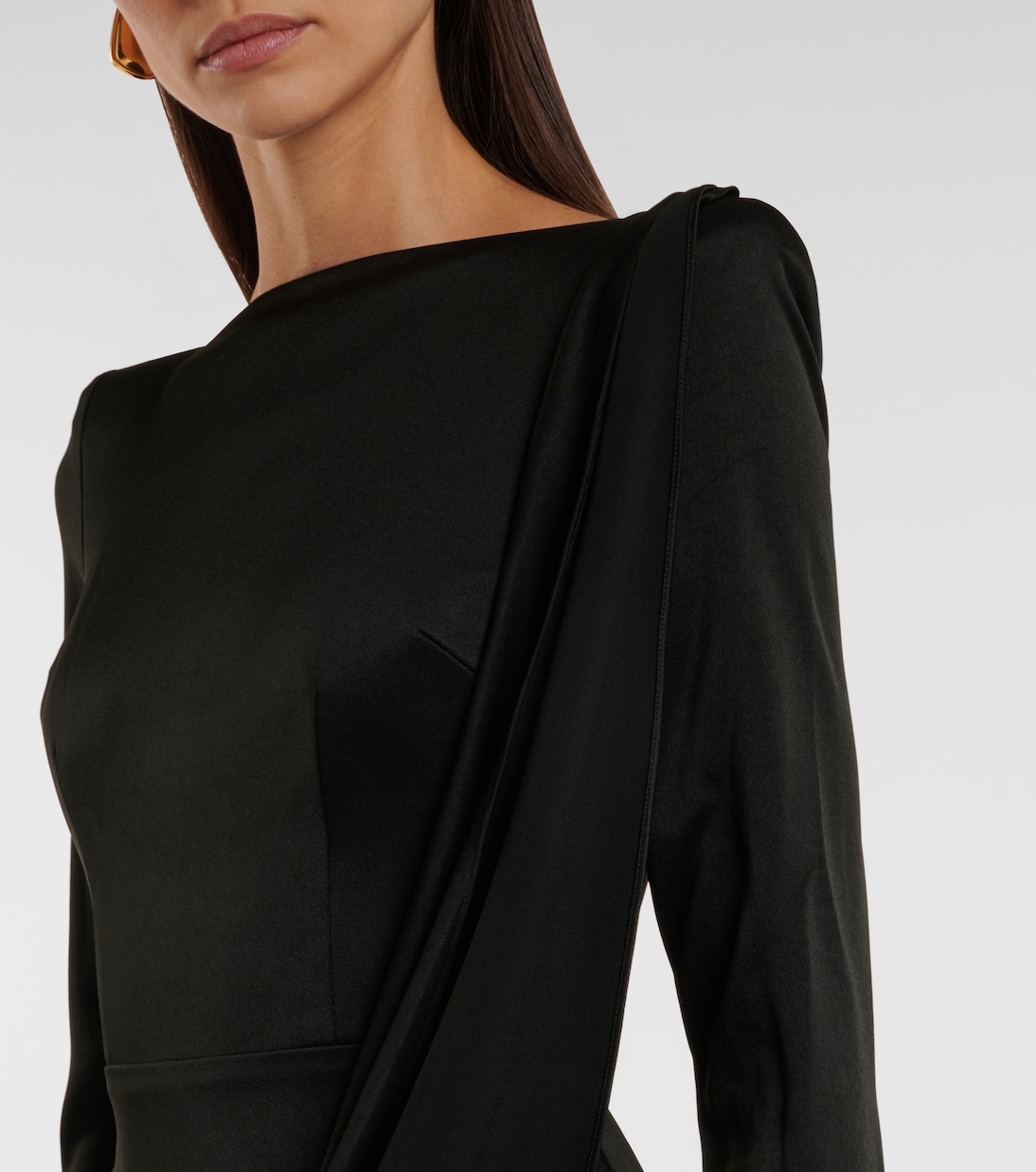Asymmetric draped midi dress | Alex Perry