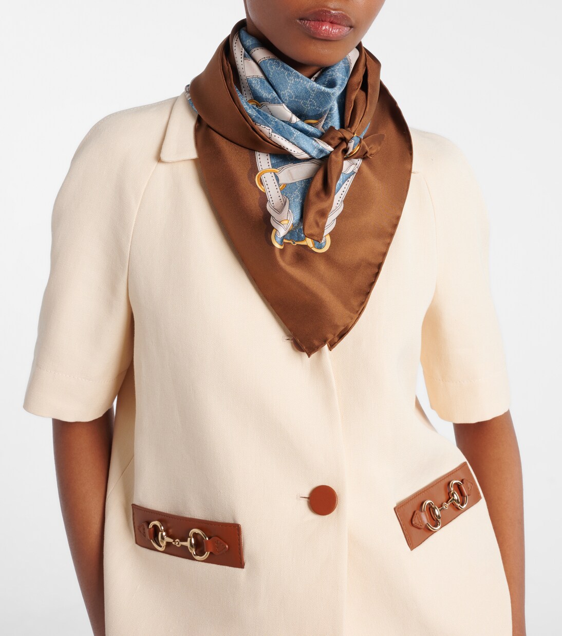 Tuch Horsebit aus Seiden-Twill | Gucci