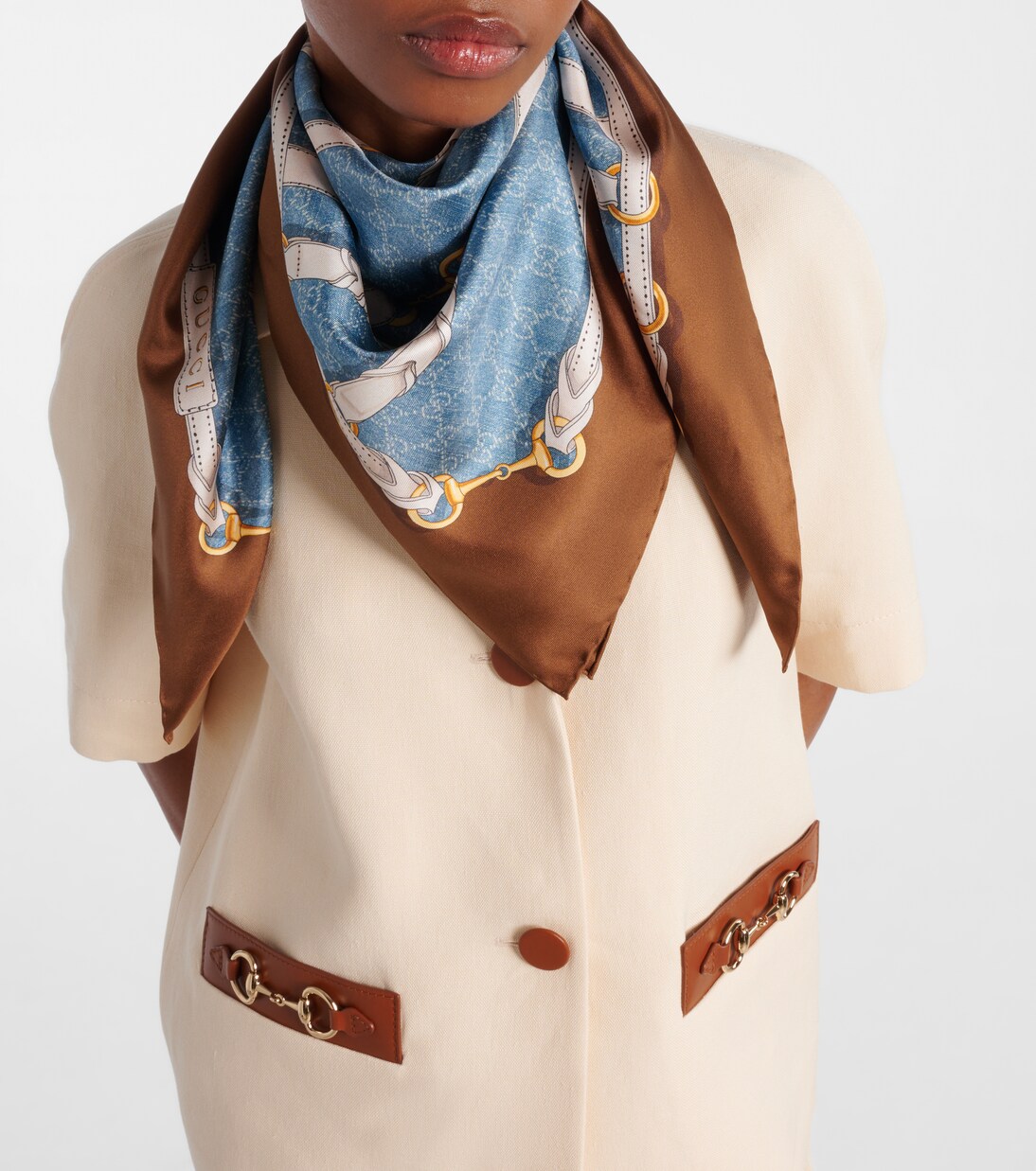 Tuch Horsebit aus Seiden-Twill | Gucci