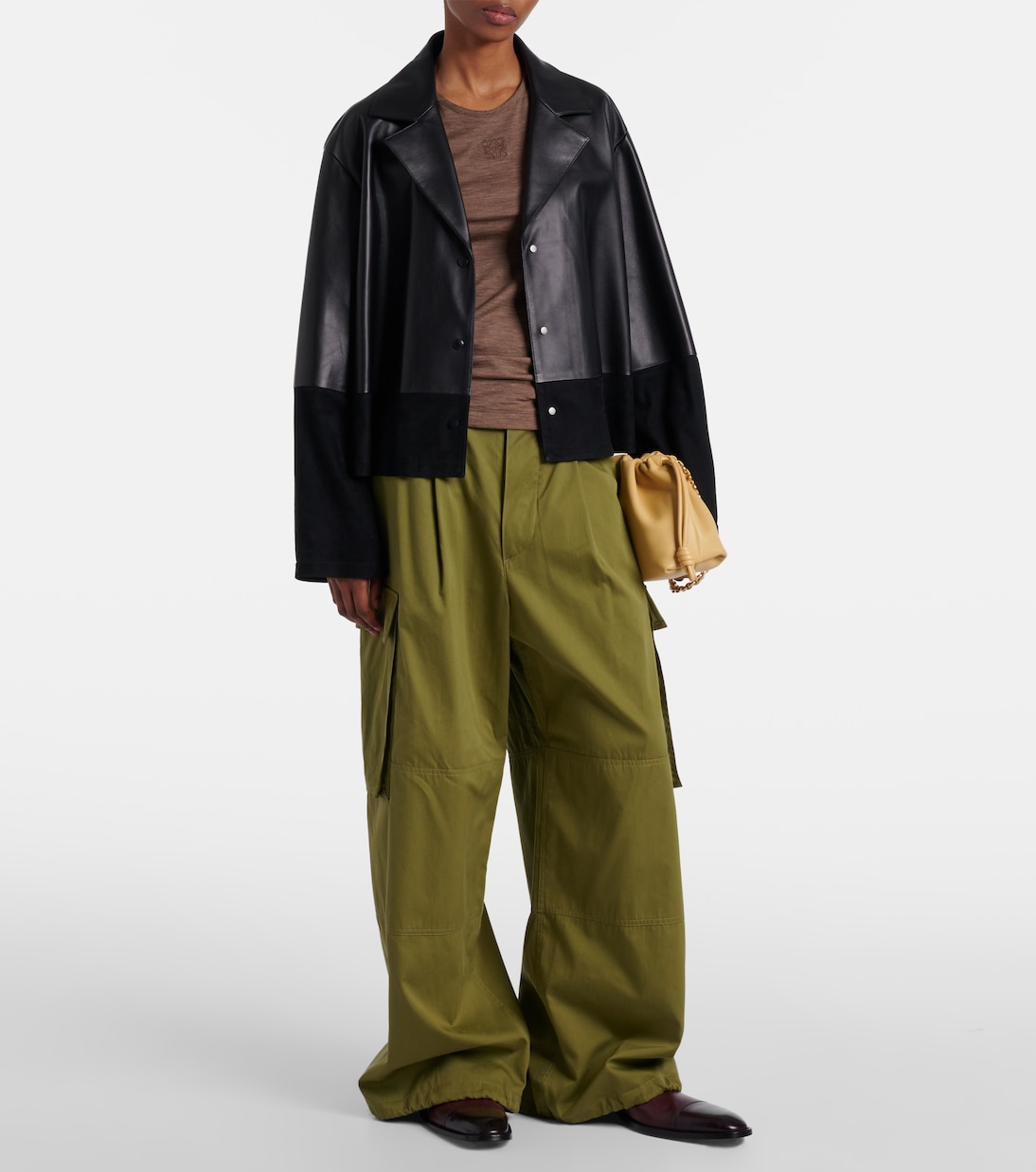 Giacca in pelle con suede | Loewe