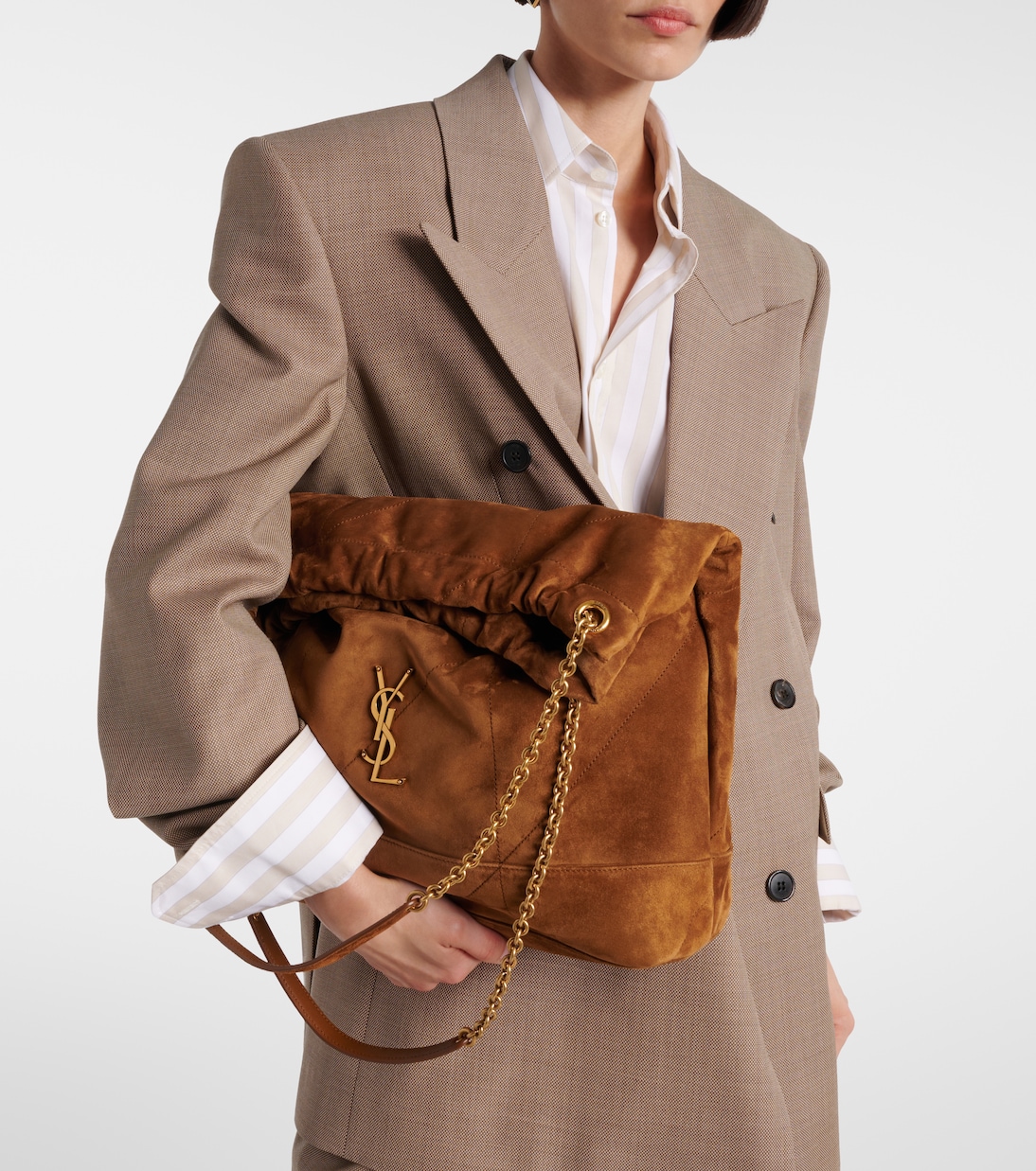 Jamie Cassandre Large suede shoulder bag | Saint Laurent