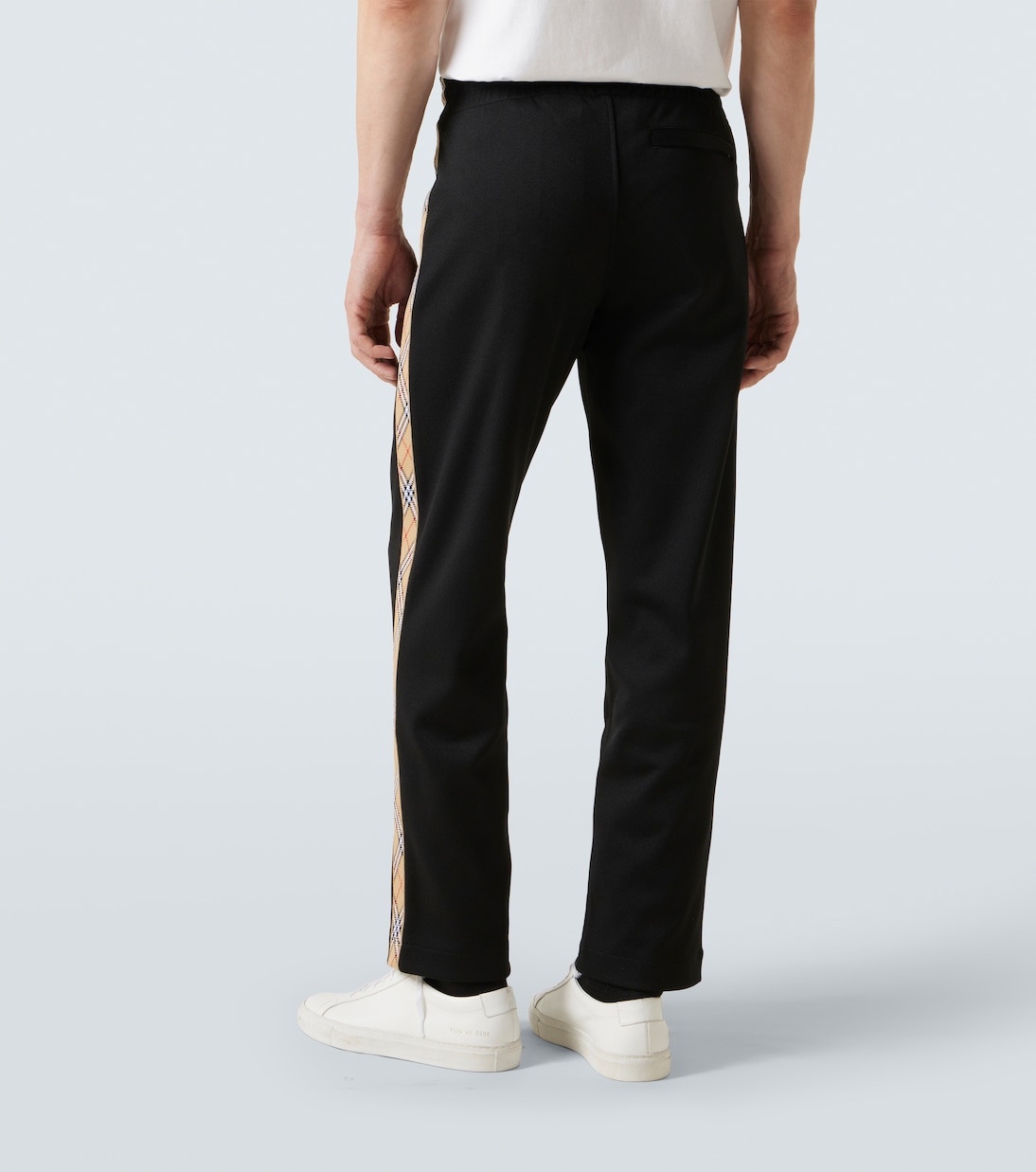 Burberry Check cotton-blend jersey track pants | Burberry