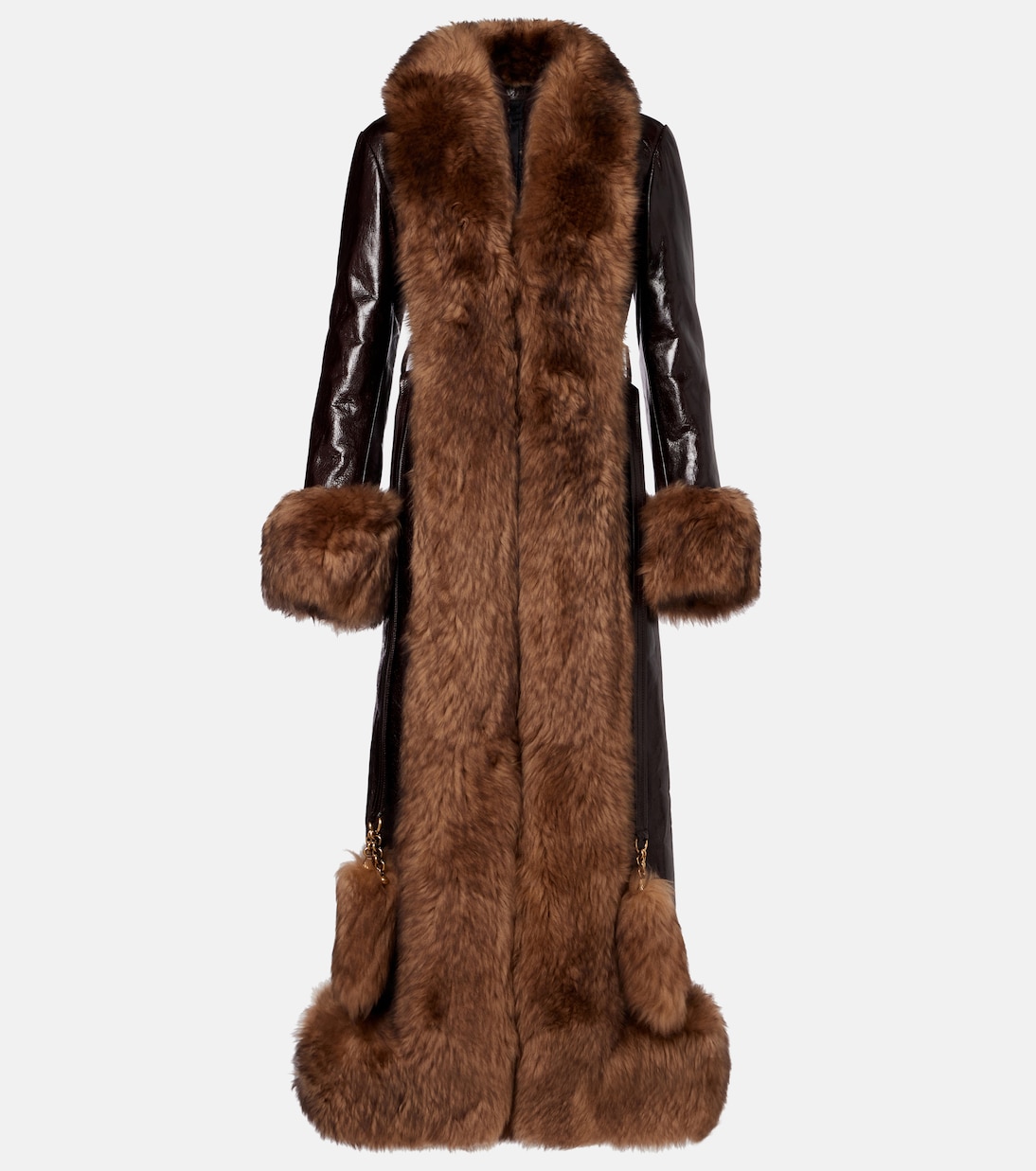 Cappotto in pelle con shearling | Chloé