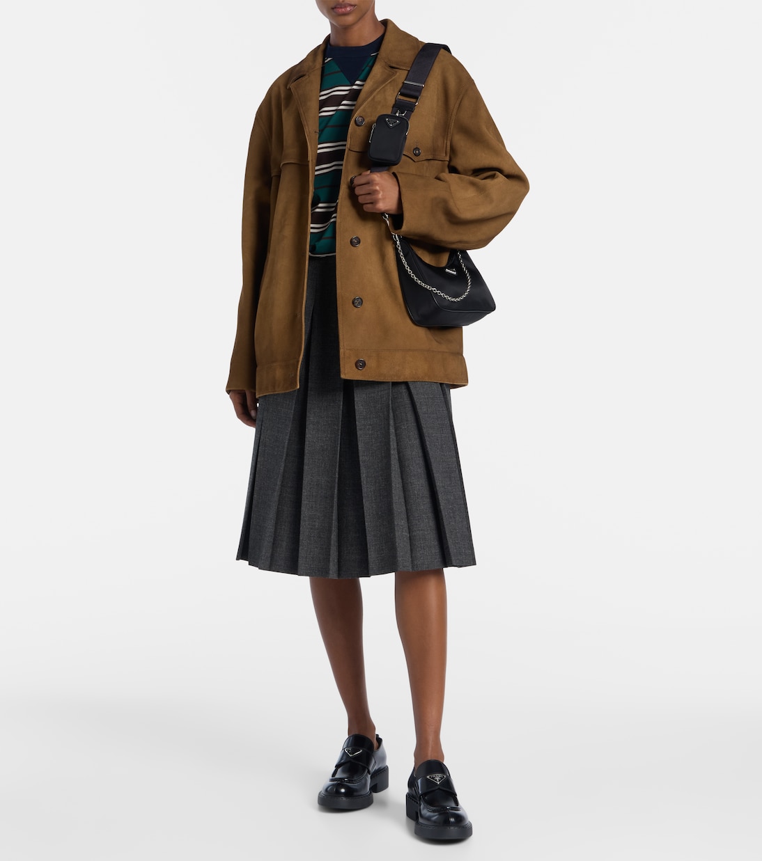 Loafers Chocolate aus Leder | Prada
