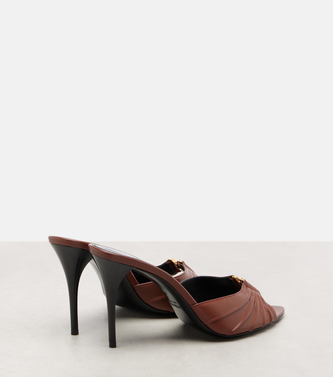 Babylone Cassandre 90 leather mules | Saint Laurent