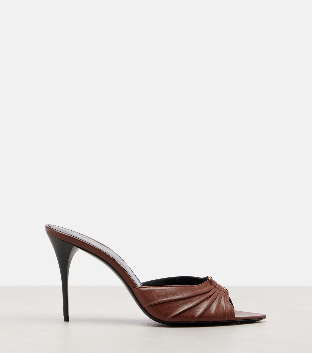 Babylone Cassandre 90 leather mules | Saint Laurent