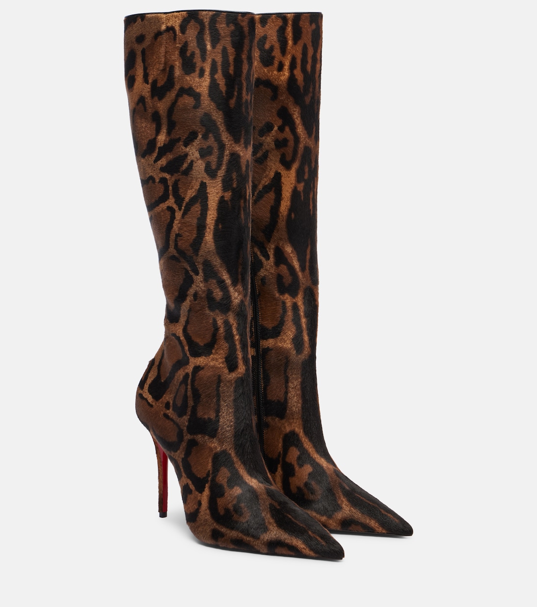 Miss Z 100 calf hair knee-high boots | Christian Louboutin