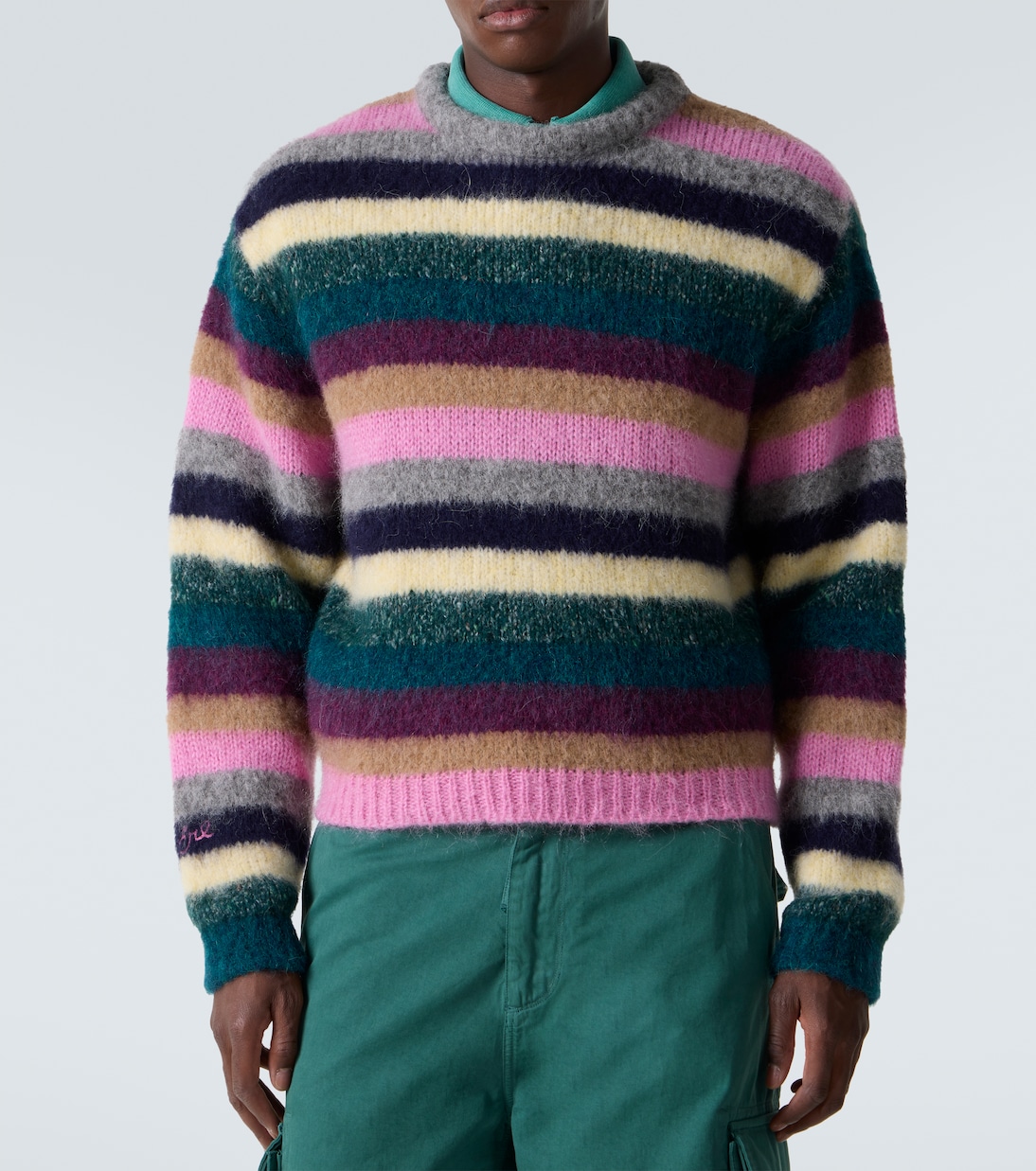 Pull rayé en laine et mohair | ERL