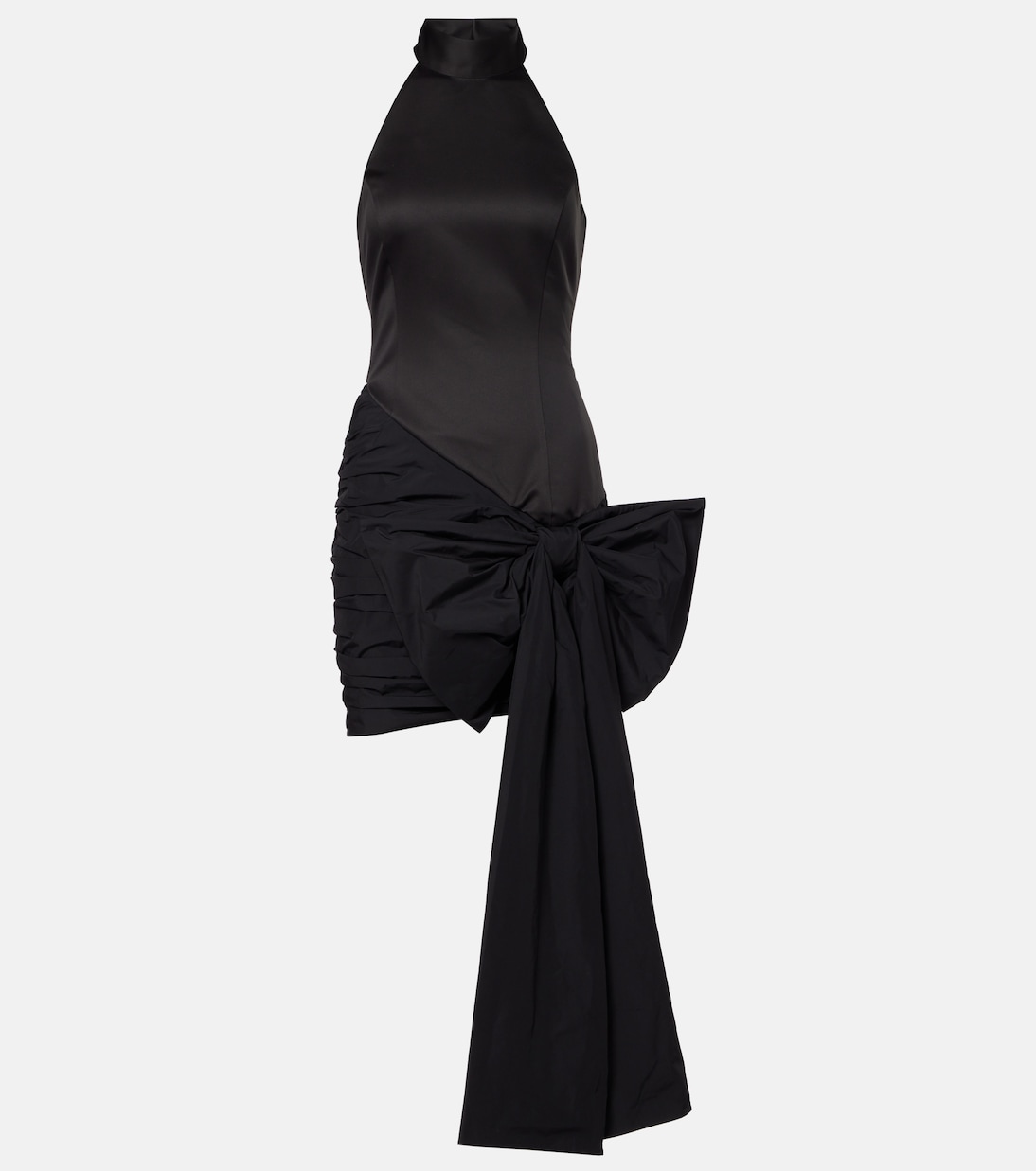 Bow-detail satin minidress | Rotate