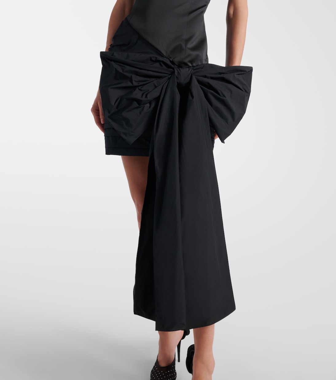 Bow-detail satin minidress | Rotate