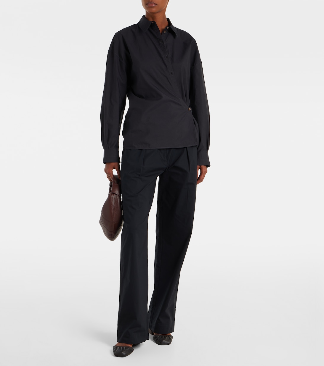 Chemise Twisted en coton et soie | Lemaire