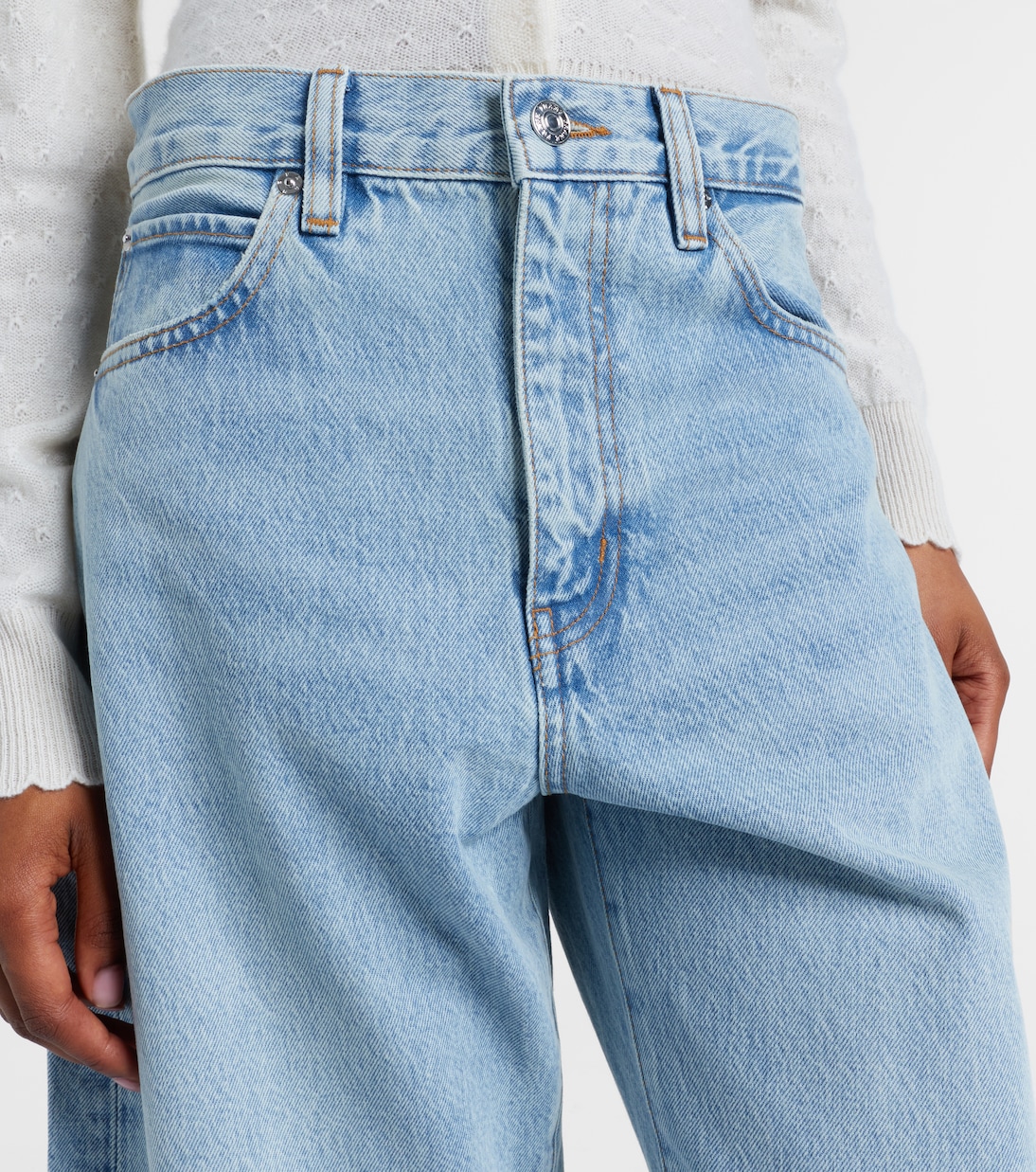 Bubble high-rise barrel-leg jeans | Frame
