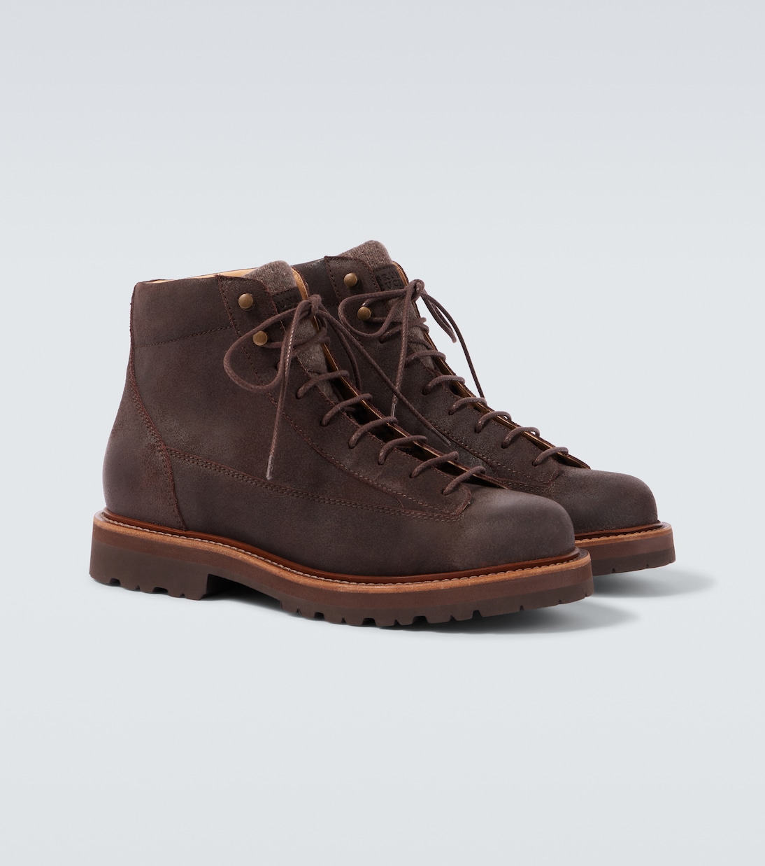 Schnürstiefel aus Leder | Brunello Cucinelli
