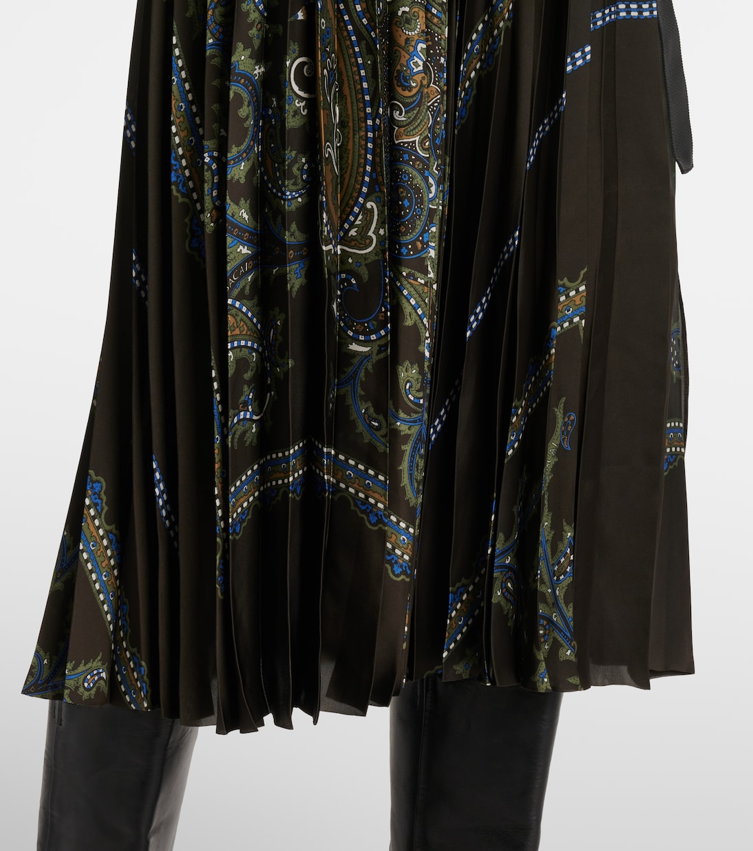 Paisley plissé midi skirt | Sacai