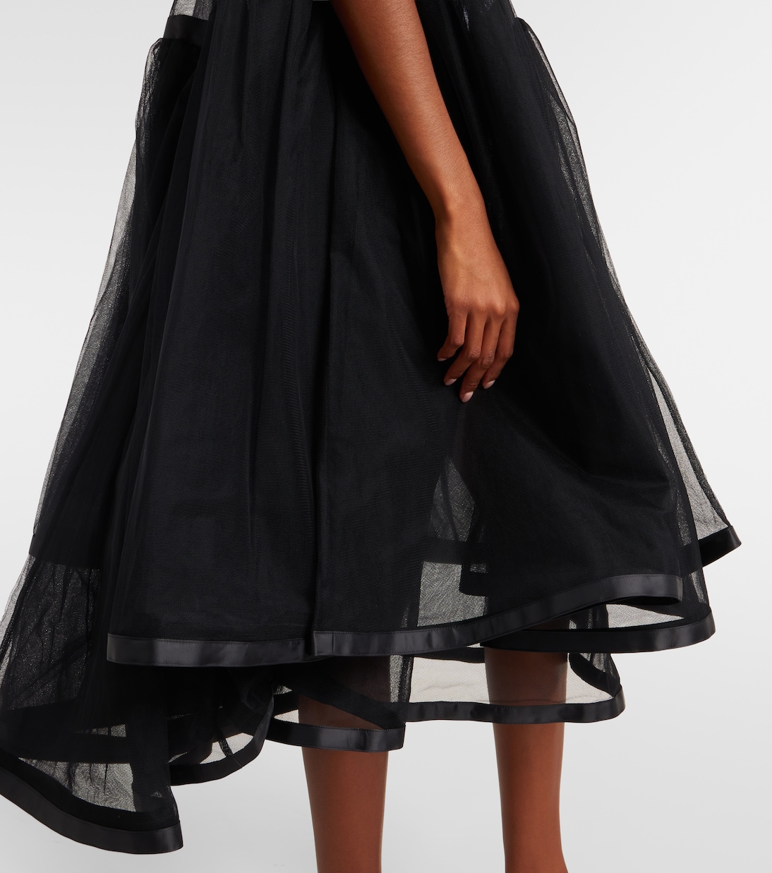 Robe midi en tulle | Noir Kei Ninomiya