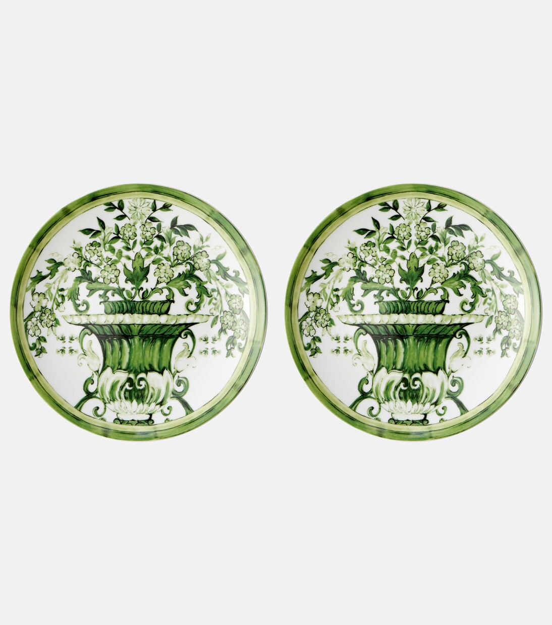 Verde Maiolica set of 2 dessert plates | Dolce&Gabbana Casa