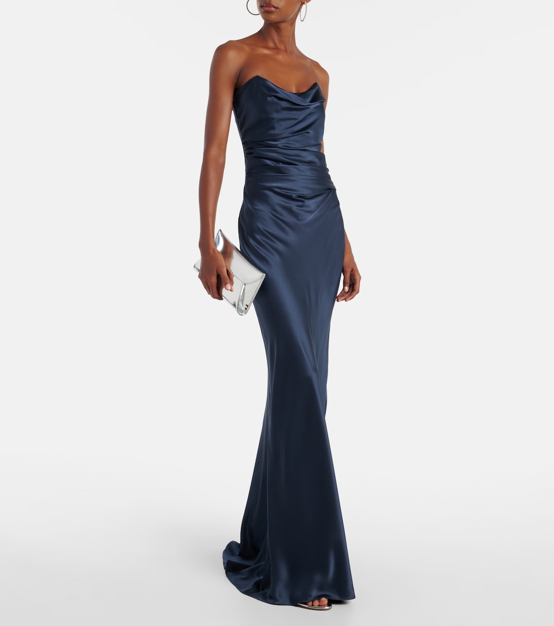 Maxikleid aus Seidensatin | The Sei
