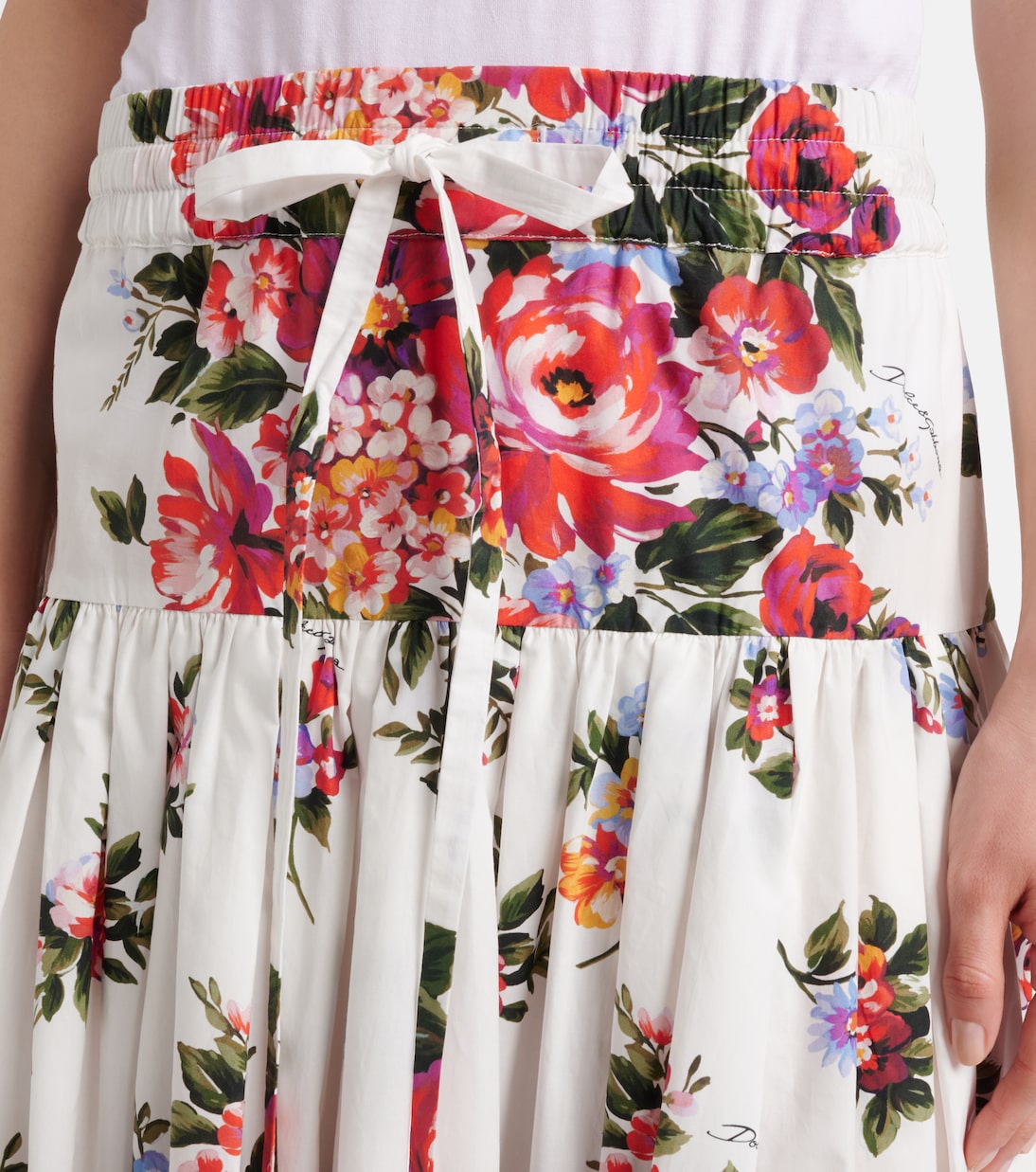 Maxirock aus Baumwollpopeline | Dolce&Gabbana