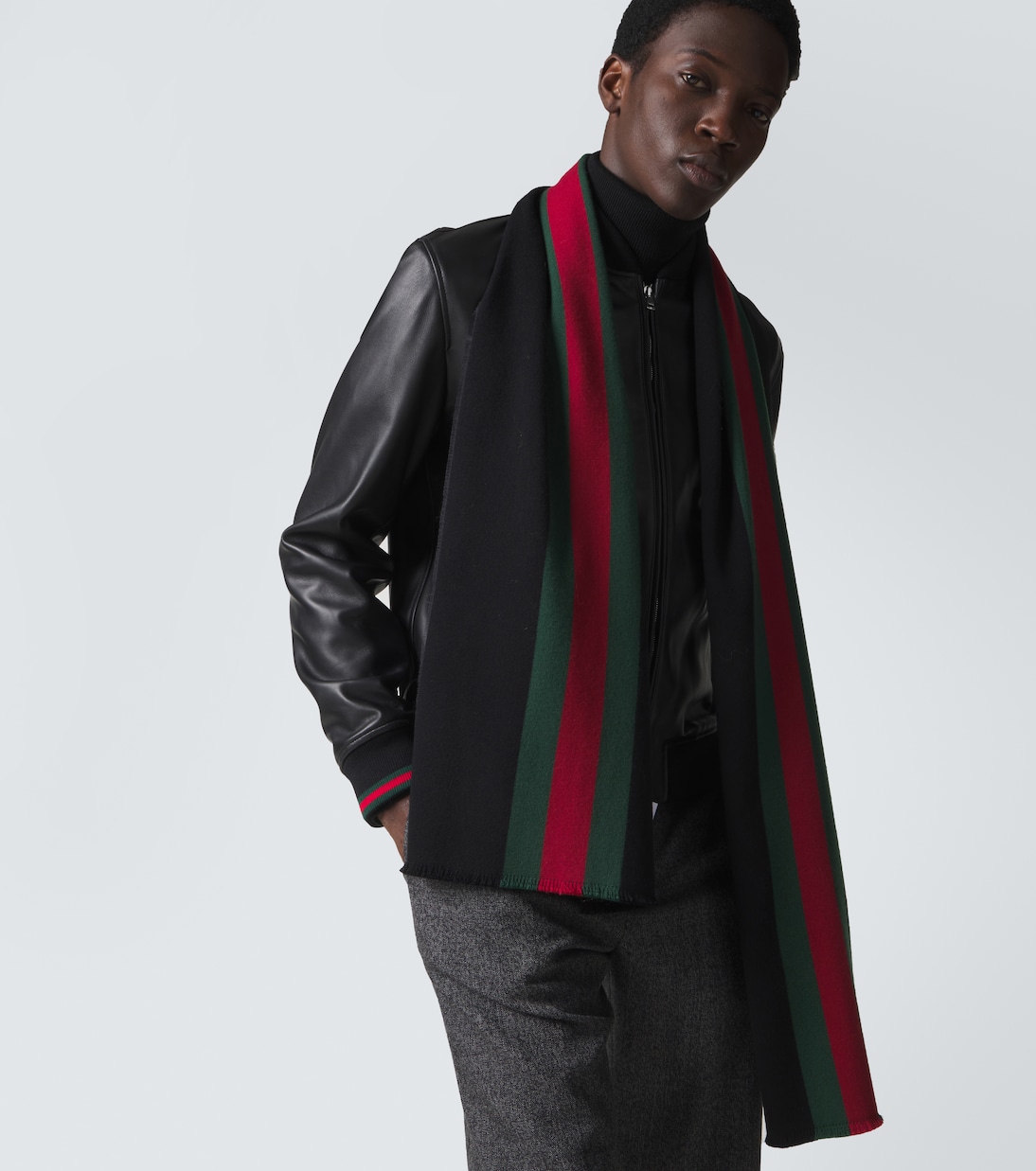 Schal Web Stripe aus Wolle und Seide | Gucci