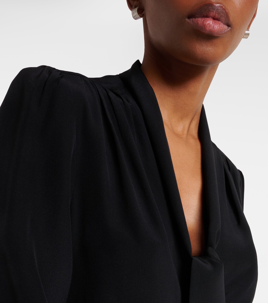 Blusa Colt de seda con lazada | Nili Lotan