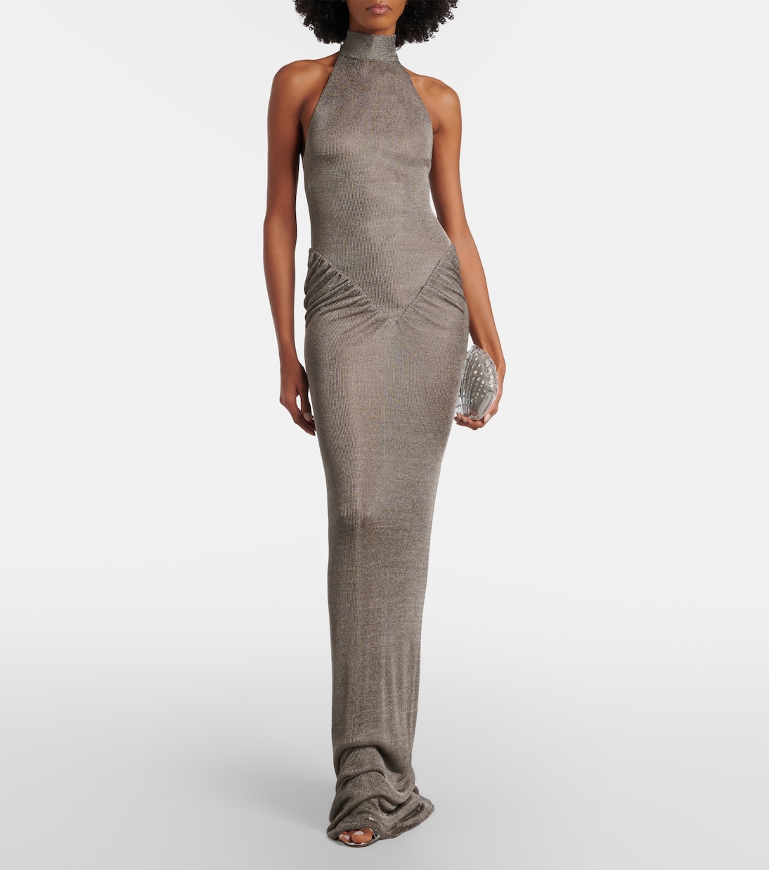 Cass ruched semi-sheer maxi dress | The New Arrivals Ilkyaz Ozel