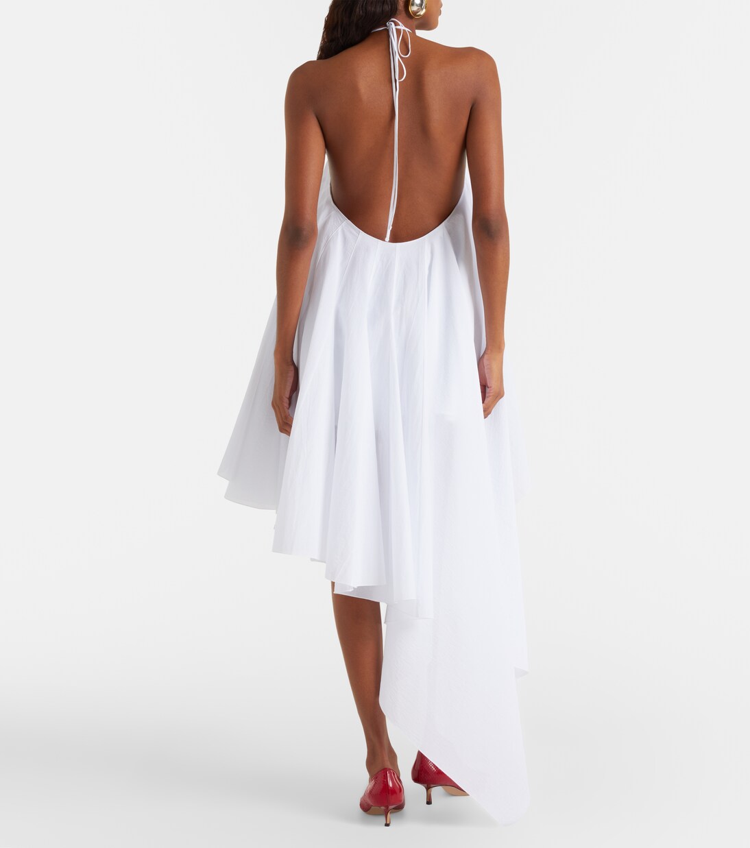 Triangle asymmetric cotton-blend minidress | Jacquemus