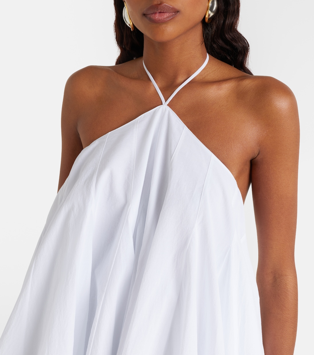 Triangle asymmetric cotton-blend minidress | Jacquemus