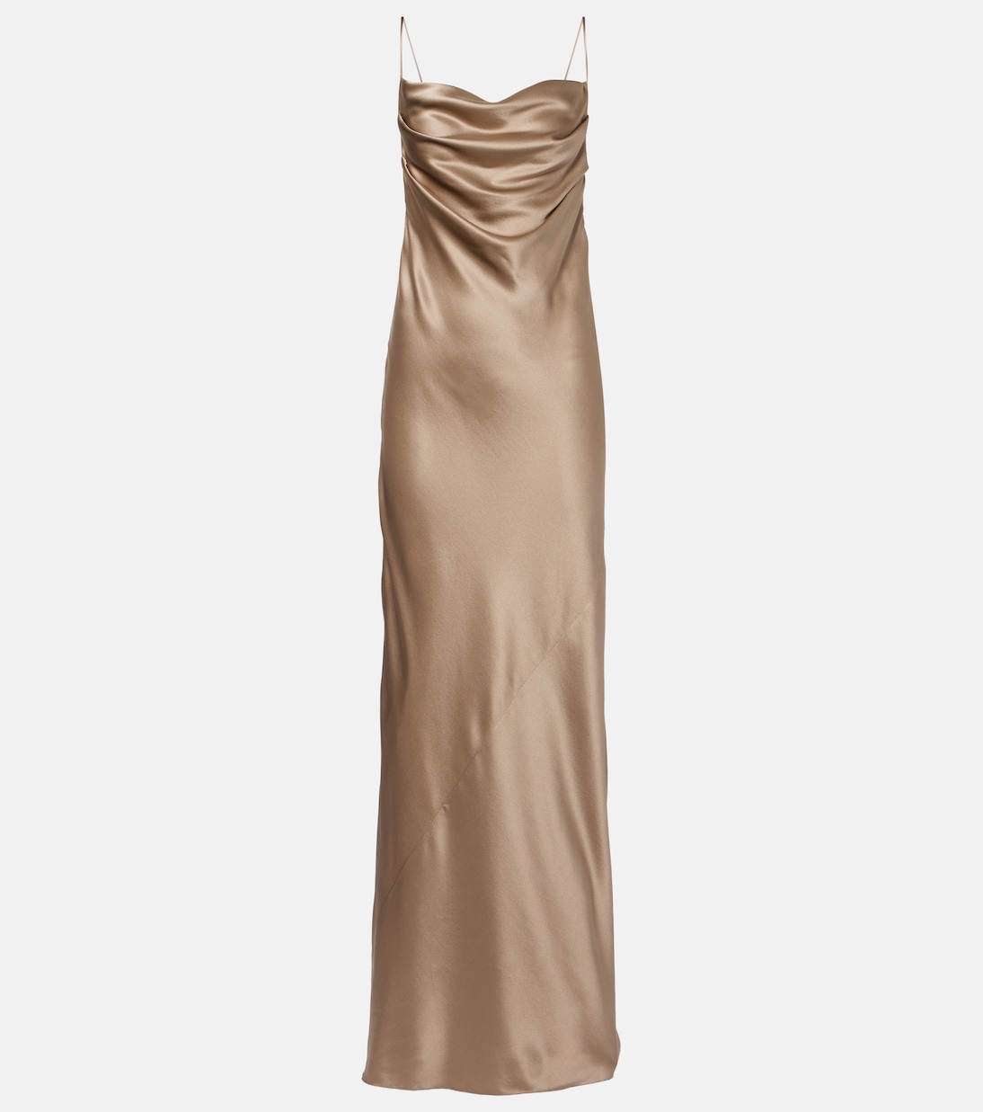 Robe longue en satin de soie | Saint Laurent