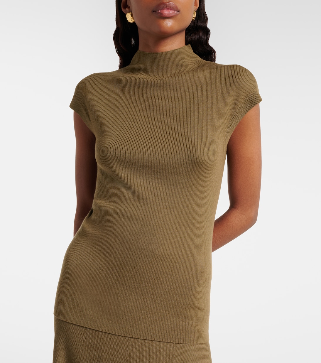 Top acanalado de lana virgen | Jardin des Orangers