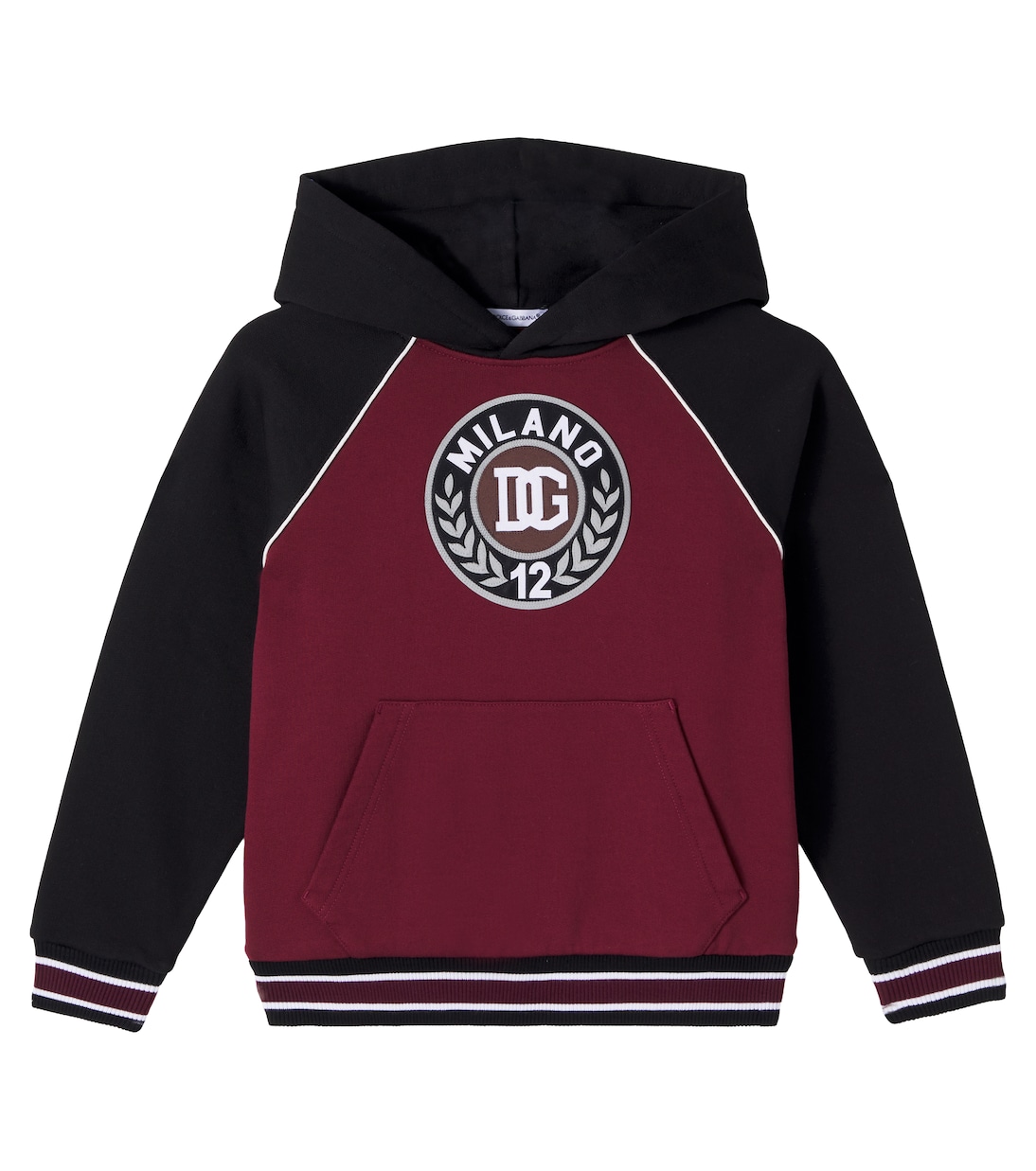 Embroidered logo cotton hoodie | Dolce&Gabbana Kids