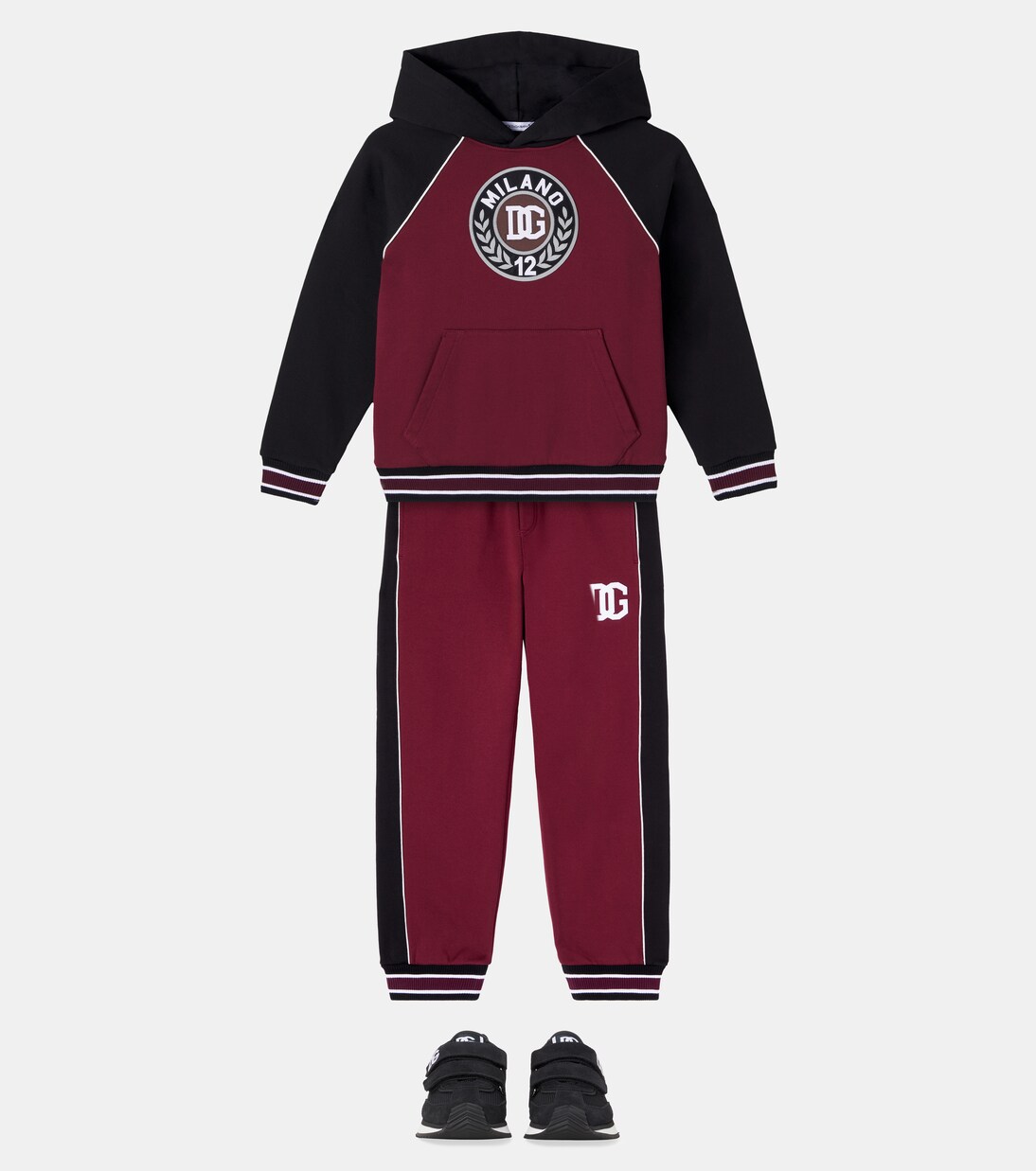 Embroidered logo cotton hoodie | Dolce&Gabbana Kids