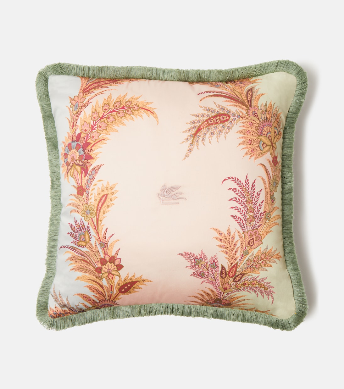 Pegaso floral cotton cushion | Etro