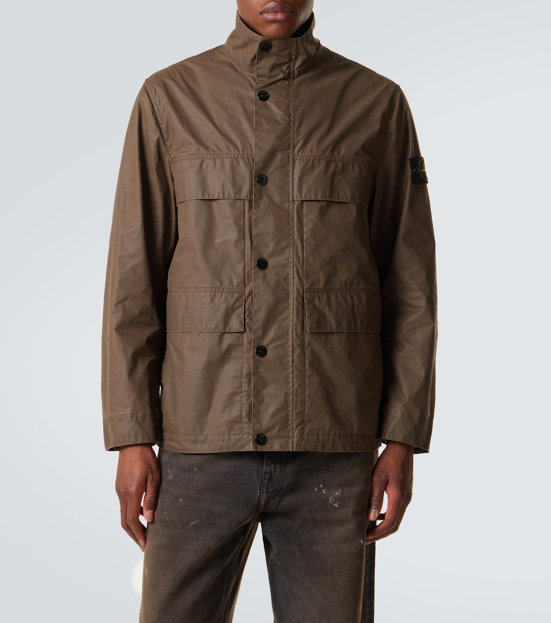 Hooded canvas field jacket | Stone Island