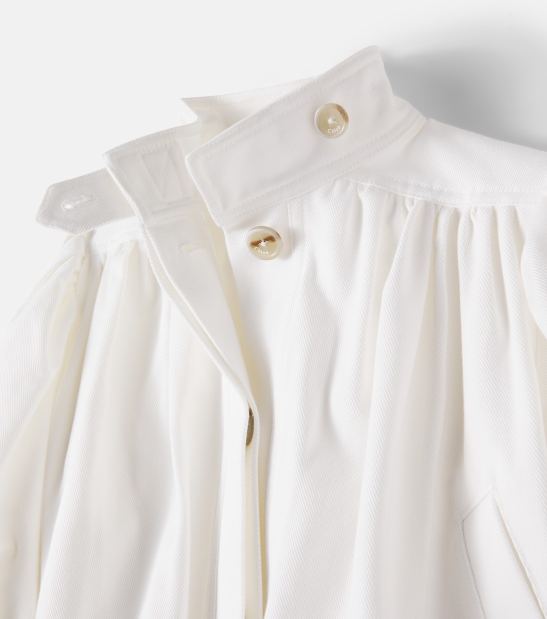Broderie anglaise cotton jacket  | Chloé Kids