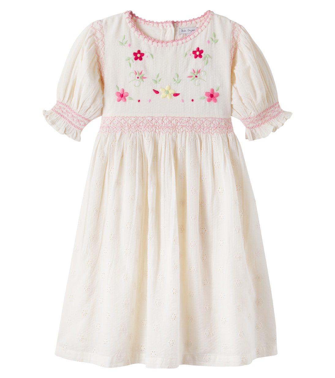 Luna broderie anglaise floral cotton dress | Bebe Organic