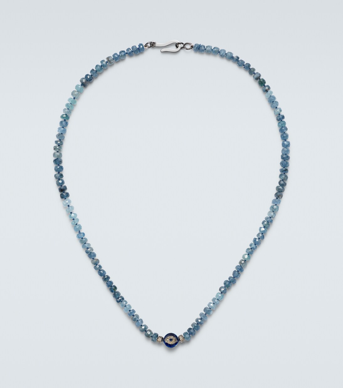 Sterling silver (925) beaded necklace with gemstones | Ileana Makri