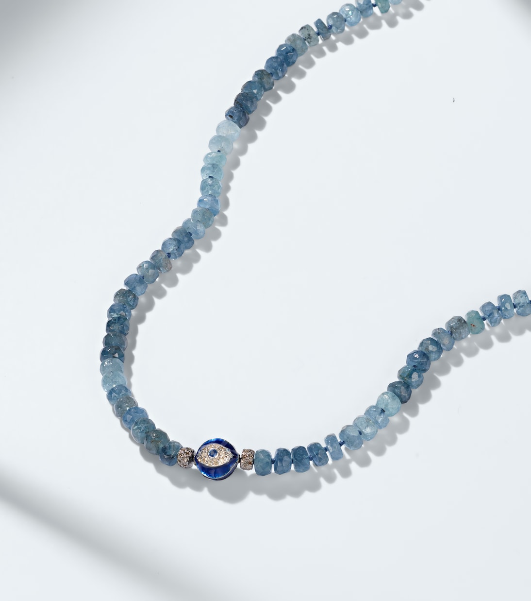 Collier en argent sterling (925) à perles fantaisie et pierres précieuses | Ileana Makri