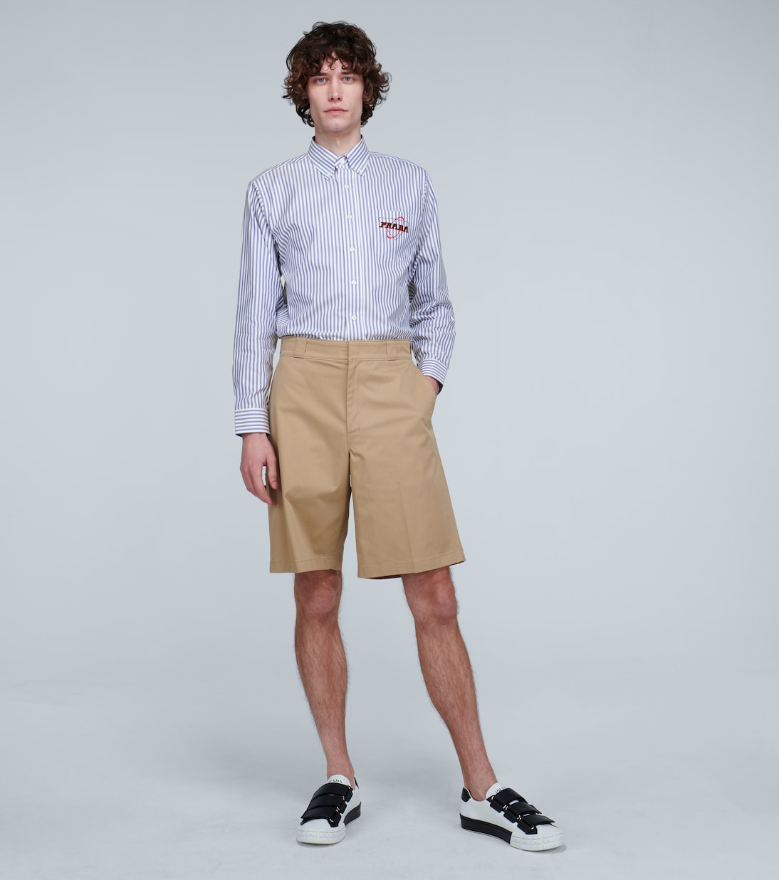 Camicia a righe con logo | Prada