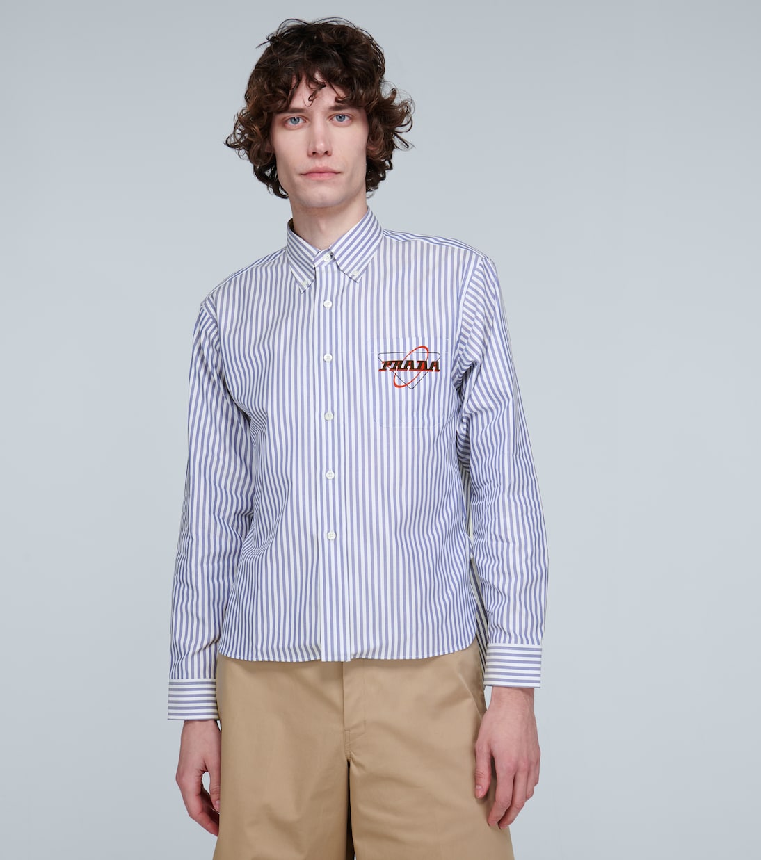 Camicia a righe con logo | Prada