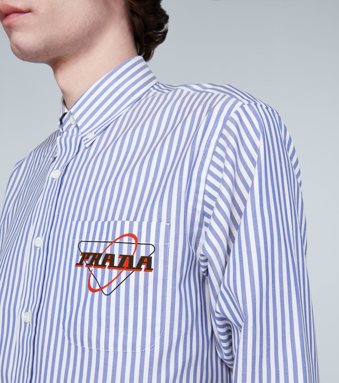 Camicia a righe con logo | Prada