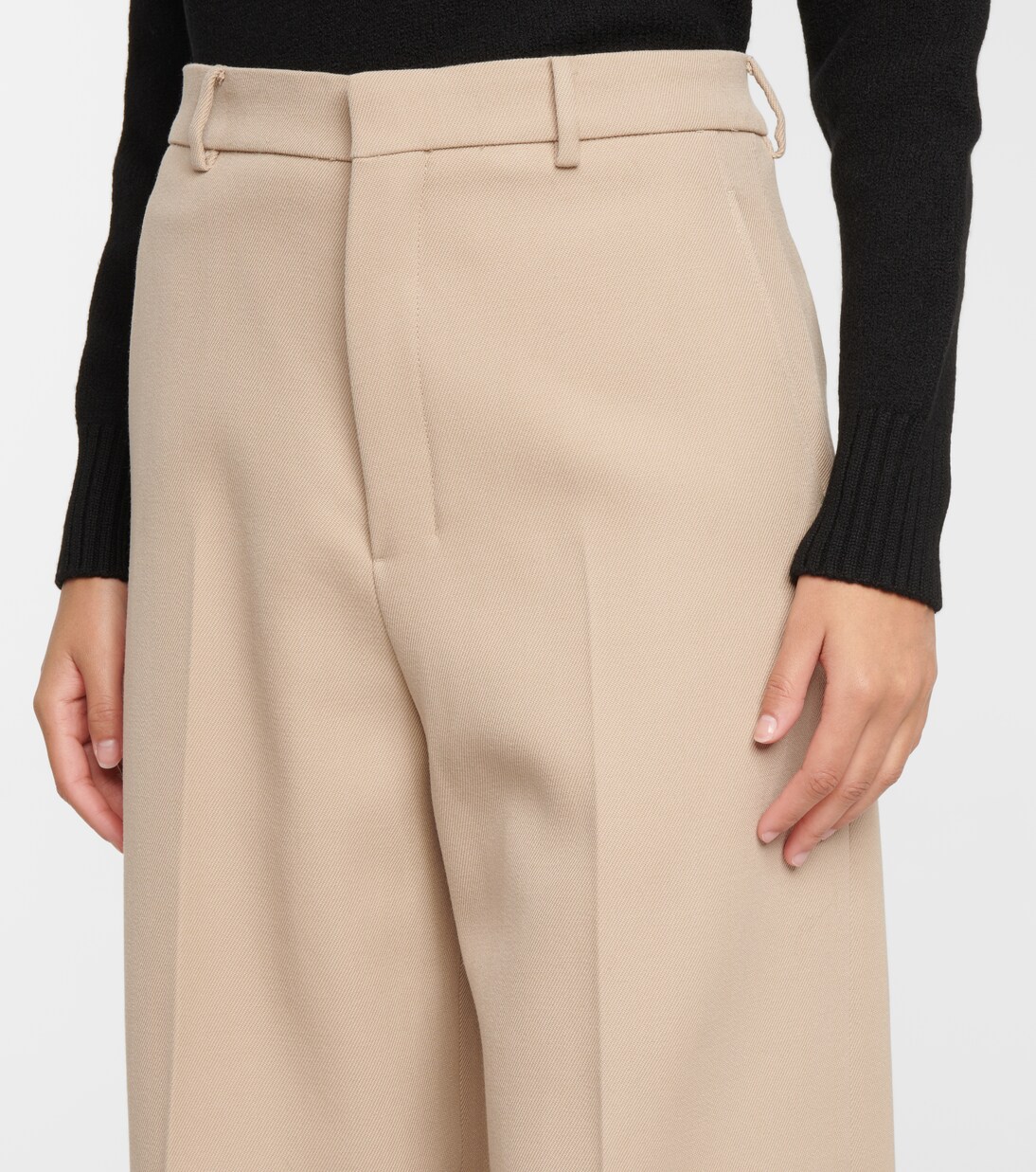 Hose aus Wolle mit weitem Bein | Ami Paris