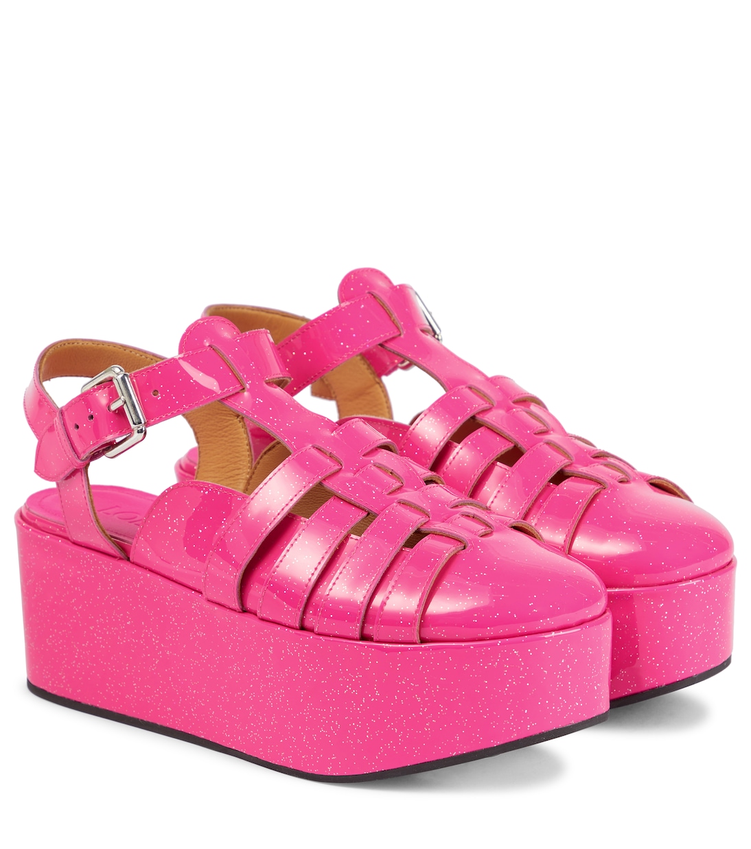 Pink platform jelly shoes shop